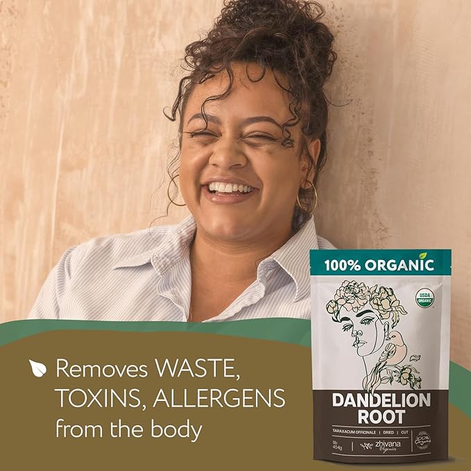 Dandelion Root Tea Loose (16 oz.) โ Organic Dandelion Root Herb - Te de Diente de Leon Organico Natural - Liver Cleanse, Digestion, Liver Detox