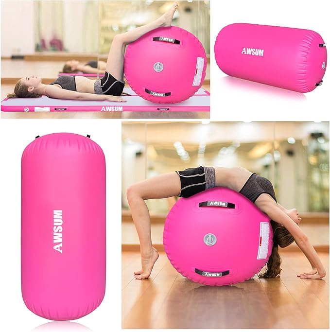 AWSUM Inflatable Air Gymnastics Mat 10ft/13ft/16ft/20ft/23ft Training mat 4/8 inches Thick tumbling mat with Electric Pump for Home/Gym/Outdoor