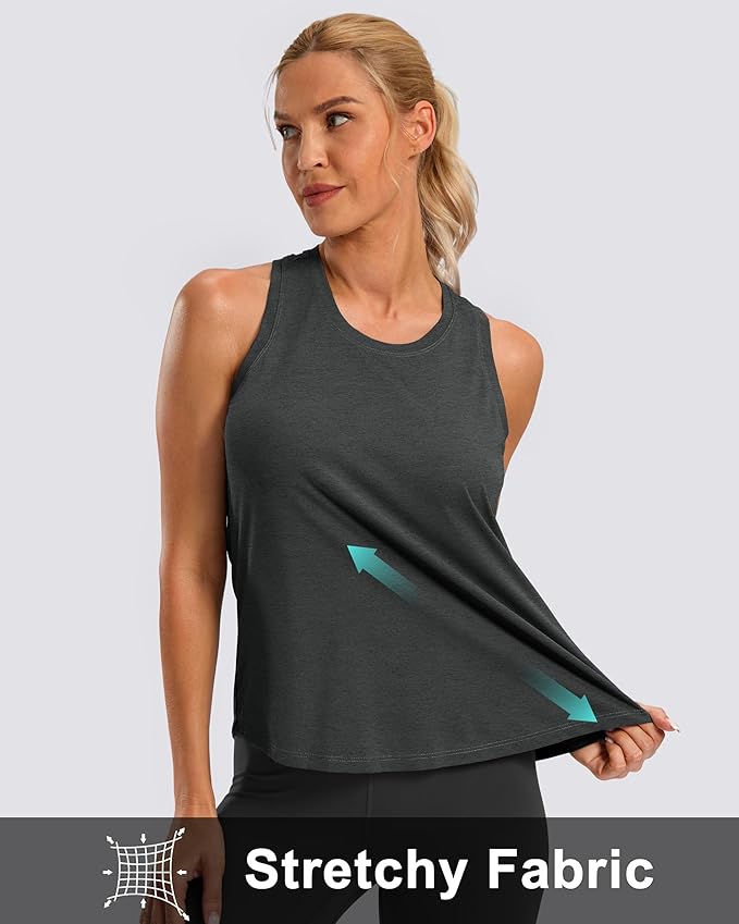 G Gradual Women's Workout Tank Tops Racerback Athletic Yoga Tops Loose Fit Sleeveless Running Gym Sports Shirts for Women