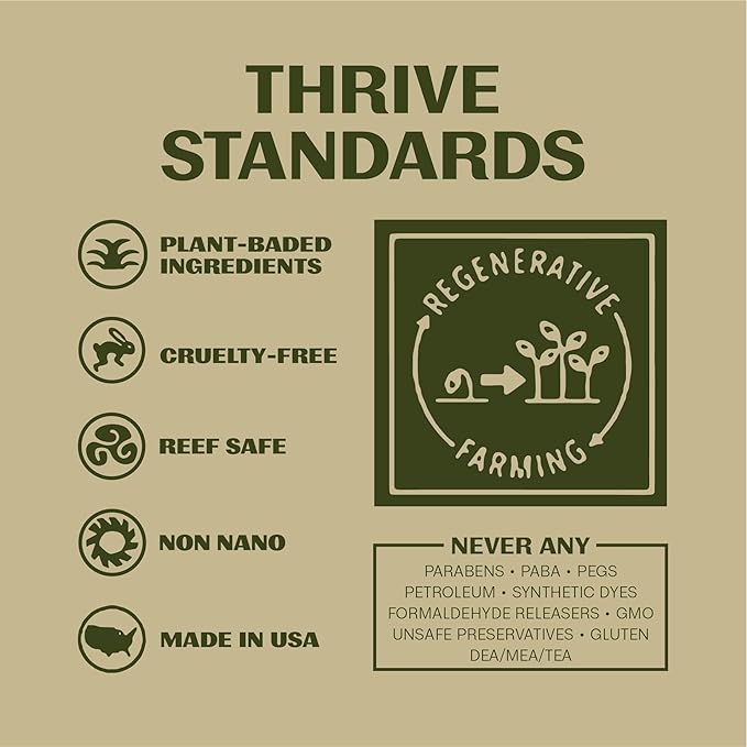Thrive Natural Care Vacation Skin Care Set - Face Scrub, SPF30 and Face Wash - Vegan & Cruelty Free