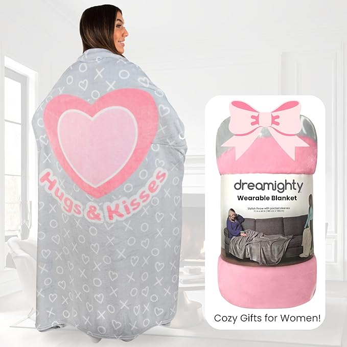 Wearable Blankets for Women, Adult Wearable Blanket Men, Top Christmas Gifts for Women, Wife Birthday Gift Ideas