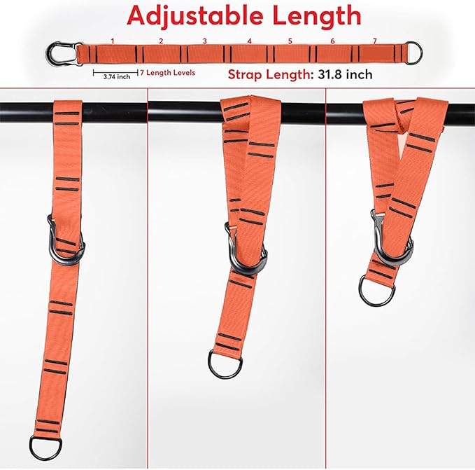 Pull Up Assistance Bands 260lbs – Heavy Resistance Bands for Pull Ups with Feet Rest, Height Adjustable Pull Up Bar Bands, Strength Training Workout Equipment