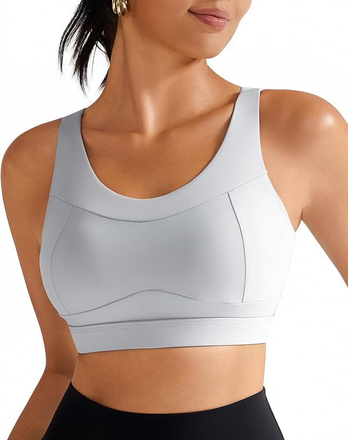 RUNNING GIRL High Impact Sports Bras for Women,Racerback Running Bra Workout Crop Tank Tops Longline Sports Bra Push up