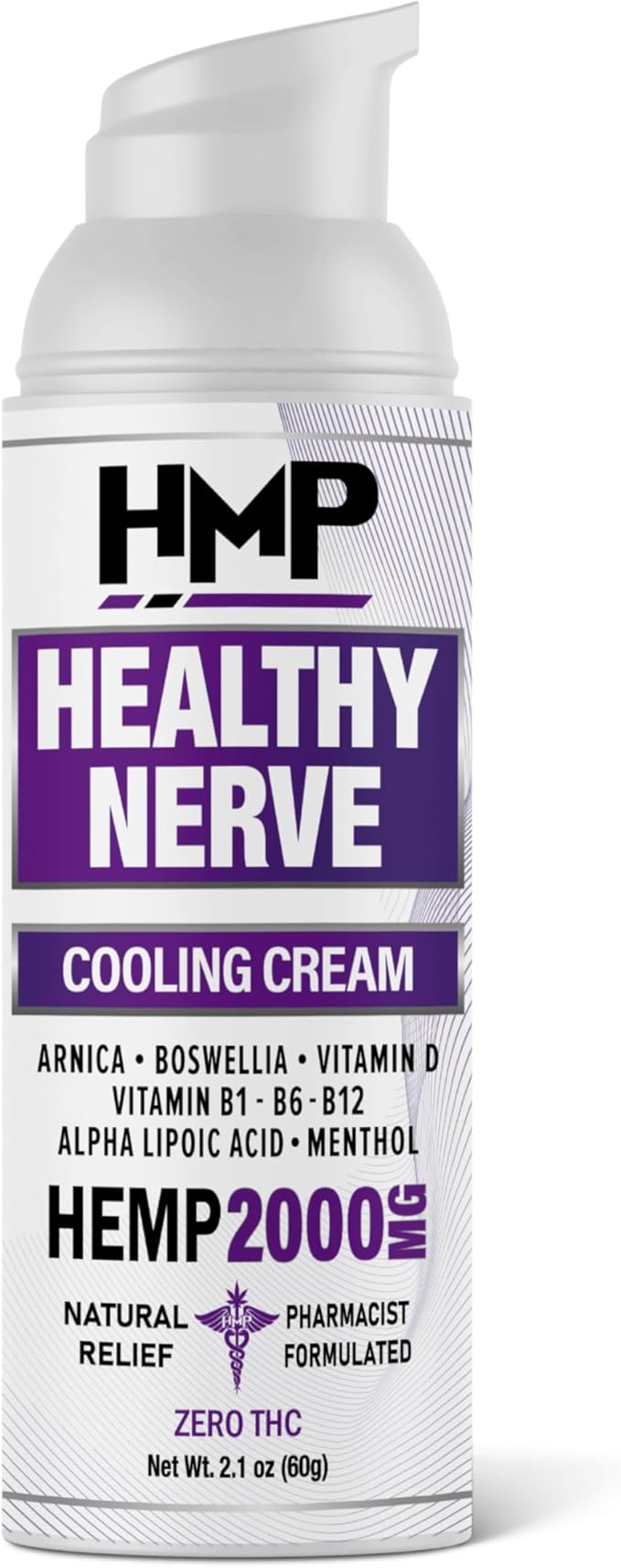 Neuropathy Cream Nerve Pain Support Hemp Cream 2000mg Maximum Strength Relief for Feet, Hands, Legs, Toes, Back. Natural Arnica, Vitamin D3 B1 B6 B12 w Menthol, Made in USA 2.1oz