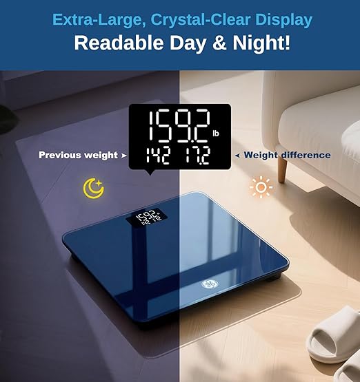 GE Baby Scale Digital for Body, Multifunctional Smart Weight Bathroom Weighing Accurate Electric for Puppy, Cat, Adult, Pet, Women, 400lbs
