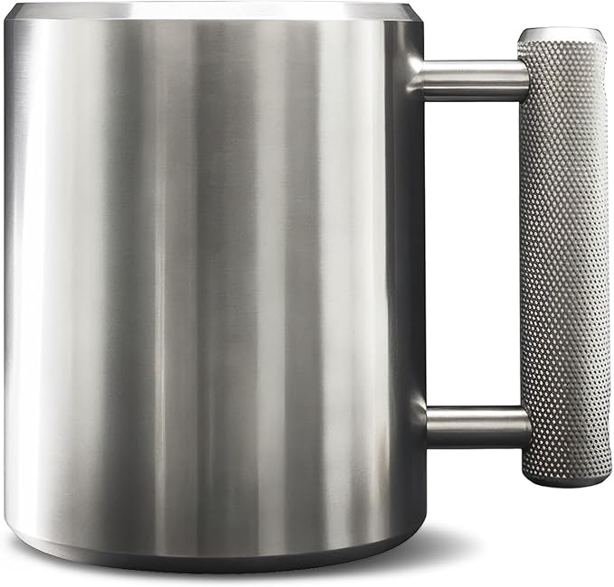 Heavy Mug 18LB 10 oz Stainless Steel Dumbbell Cup Exercise Water Cup Super Heavy Weight Fitness Training