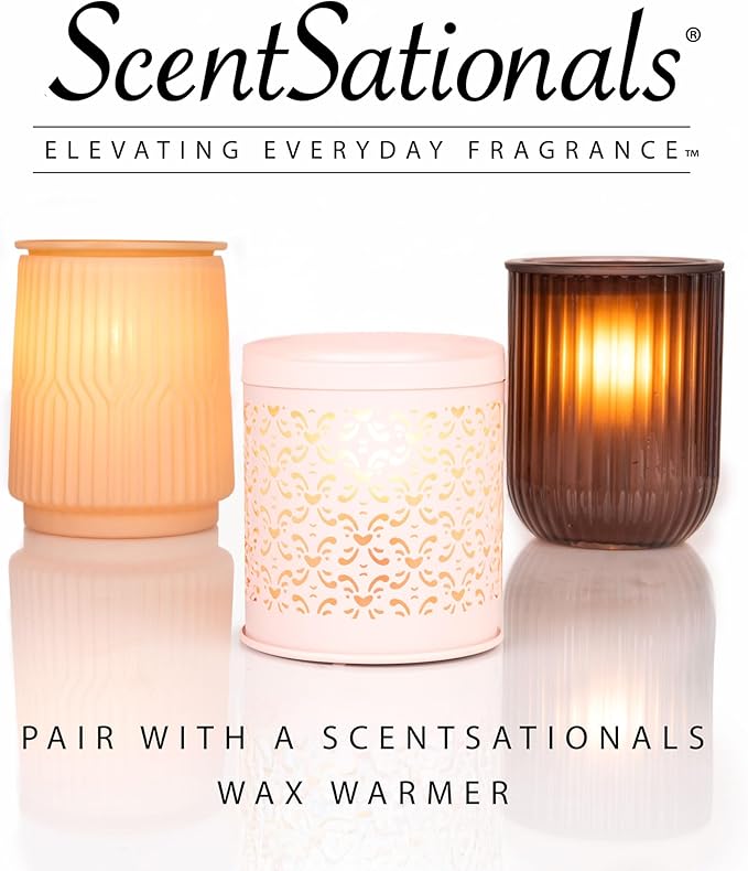 Scentsationals Fall Wax Melts, Wax Cubes Strong Scent - Frosted Delights Salted Caramel Buttercream - Long Lasting Scented Melts for Warmer, 10oz (24-Cubes)