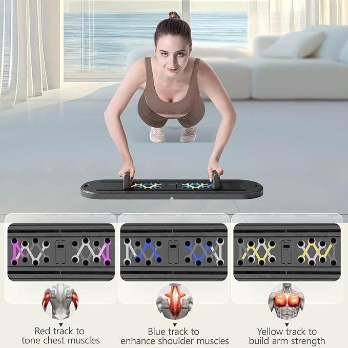 Pilates Board Pilates Reformer Set - Multifunctional Home Workout Board for Core & Abdominal Training,Portable Pilates Equipment for Women & Beginners