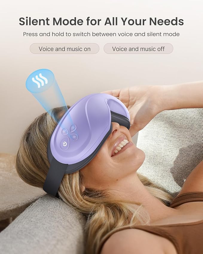 RENPHO Eyeris 2 Eye Massager with Heat and Cooling, Birthday Gifts for Mom Dad Women Men Heated Eye Mask for Reduce Strain Improve Sleep