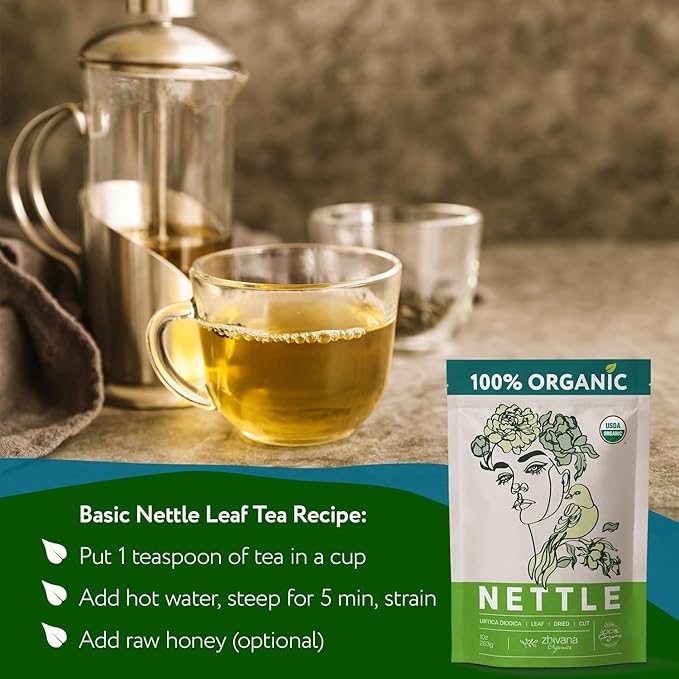 Organic Nettle Leaf Tea (3.5oz) - Stinging Nettle Tea Organic - Urtica Dioica Herb - Te de Ortiga โ Natural Cleansing, Allergy, Fluid Balance