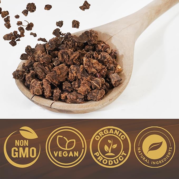 Cure wid Pure Organic Valerian Root Tea - Cut,Sifted & Non-Irradiated Valerian Tea Promotes Natural Relaxing Sleep - Te De Valeriana officinalis in Resealable Eco Friendly Pouch 16oz
