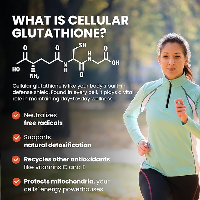 CONTINUAL - G Glyteine 400 mg Capsules | Cellular‑Enhancing Glutathione Supplement | Powerful Antioxidant Support | 30‑Day Supply (60 Capsules)
