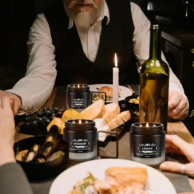 12-Pack Scented Candles Set - Men Candles for Home Scented, 3.5oz Soy Wax, Long Lasting Candle, Soy Candle Gifts Set for Men, Birthday, Valentine, Christmas, Anniversary Present