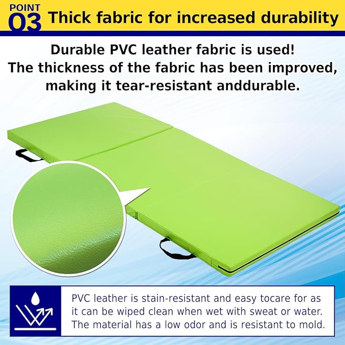Gymnastics Mat Folding Stretch Mats 71"x31"x2" Exercise Muscle Training Children Play Horizontal Bar Mat Yoga Sports Soundproof Home Use