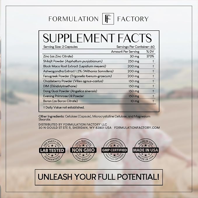 She's Obsessed: 10-in-1 Hormone Balance Maximizer with Shilajit, Maca, Ashwagandha, DIM, Dong Quai, Zinc & More for Vitality & Balance – 120 Capsules 2 Months