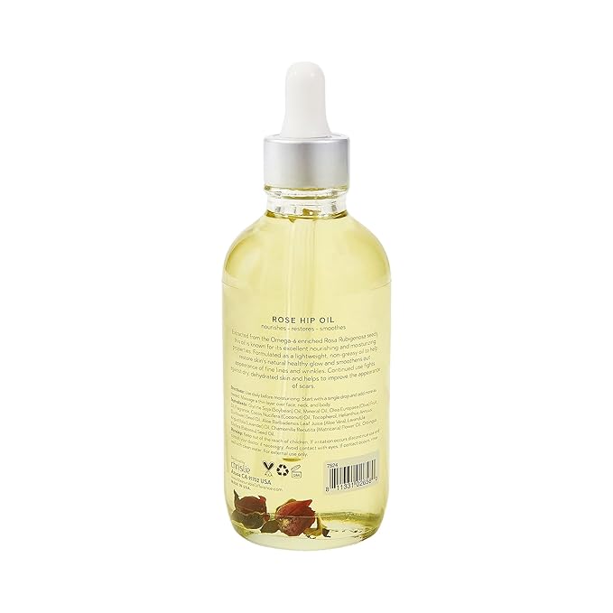 Measurable Difference Rosehip Oil for Face & Body | Blend with Olive oil & Aloe Vera | Face Moisturizer for Anti-Aging, Fine Lines | Improves Skin Tone & Fades Scars | 4 oz