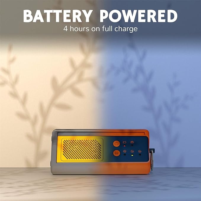 Airthereal PA1K-GO 1,000mg/h Portable Ozone Generator - Cordless Battery Powered Odor Eliminator for Car, Hotel Rooms, Offices, Bathrooms, and Small Spaces(Yellow)