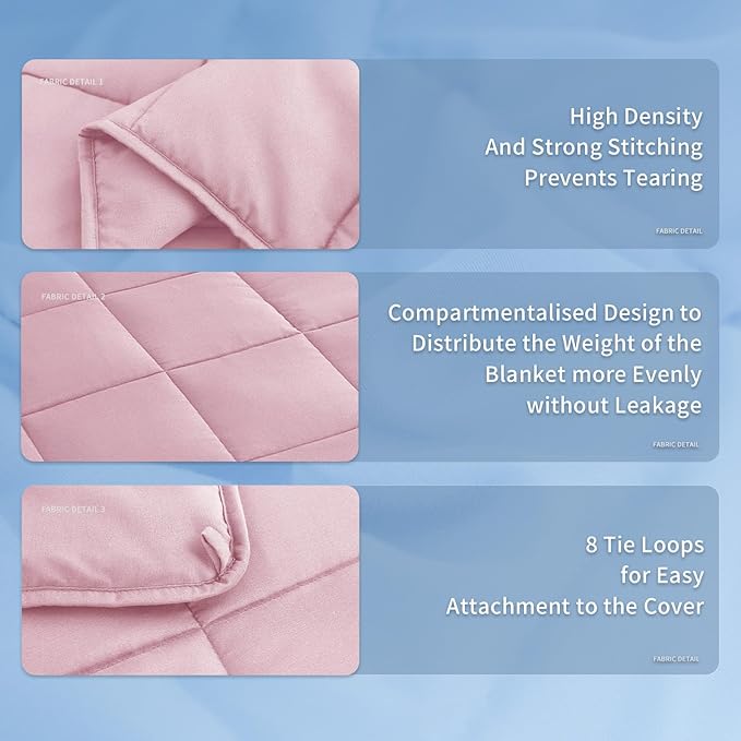 Topcee Weighted Blanket for Adults (12 lbs, 48" x 72") Twin Size Soft Cooling Heavy Blanket Sleeping, Apply to 110-130 lbs Body, Thick Breathable Blanket with Glass Bead, Easy Care