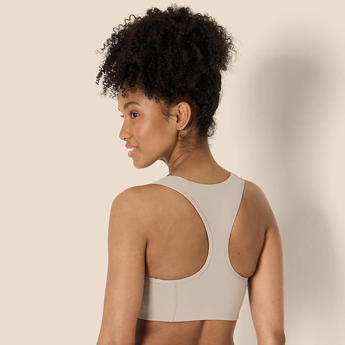 Amazon Essentials Women's Active FormFlex Buttery Soft Light Support Square Neck Racerback Sports Bra