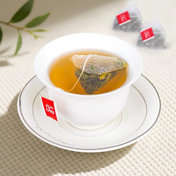 Lemon Balm Tea, 100% Pure & Natural Lemon Balm Leaves Herbal Tea Bags, Promotes Relaxation & Aid In Digestion, Caffeine Free, Non-GMO, Additives Free (1 Pack/100 Bags)
