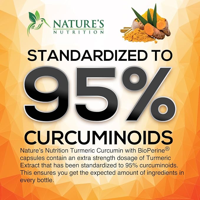 Turmeric Curcumin Supplement 2600mg - 95% Curcuminoids with Organic Turmeric & BioPerine Black Pepper Extract for Best Absorption, Natural Vegan Joint Support, Non-GMO, Bottled in USA - 120 Capsules