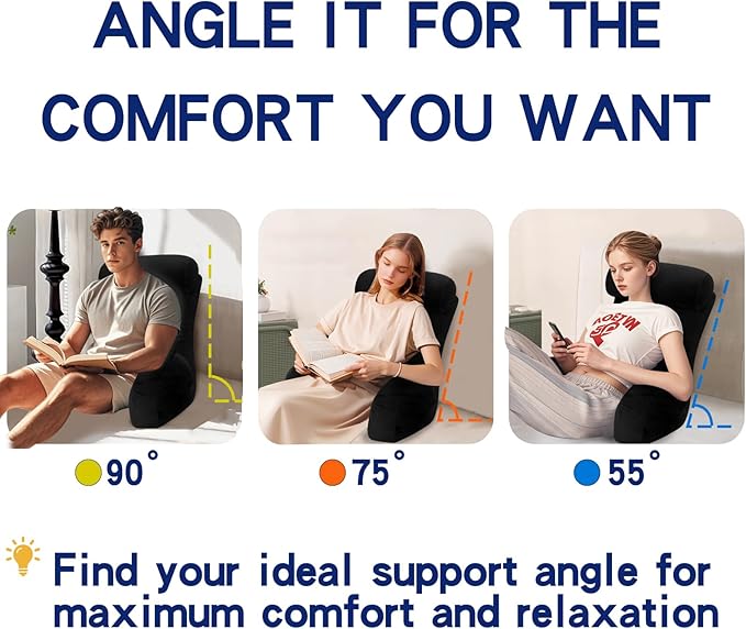 Back Pillow for Bed Sitting Up, Reading Pillow, Extra Large Arm Pillows for Adults for Back Support,Bed Pillow for Sitting up for Watching TV/Gaming/Relaxing