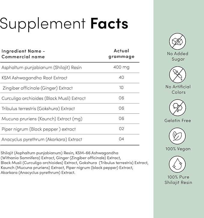 Man Matters 4000 mg Pure Shilajit Gummies | 75%+ Fulvic Acid & 85+ Trace Minerals | Sugar-Free, Vegan, Non-GMO | KSM-66 Ashwagandha | 3.5X Bioavailability | 60 Gummies, 30-Day Supply | Lab Tested