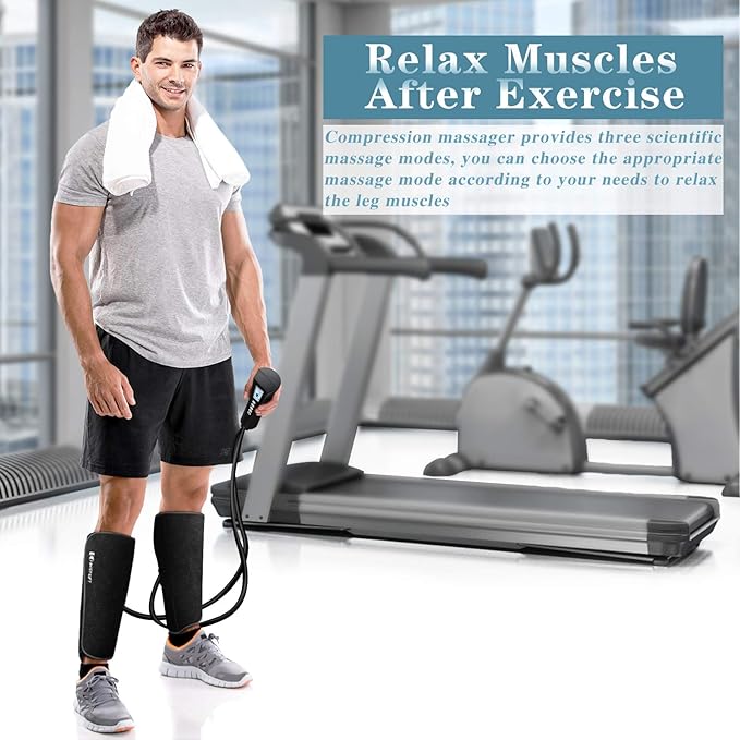 Gifts for Dad Mom Men Women Christmas Mother Day Father Day, Air Compression Massager with Heat for Foot,Leg,Calf,Thigh and Knee, Helpful for Vericose Veins, Muscle Fatigue, Cramps, Swelling and Edema