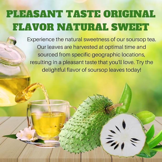 VIDA FARM Premium Dried Soursop Leaves Tea, 100% Natural Whole Guanabana Leaves, Hojas de Guanabana Para Te, Soursop Tea Leaves