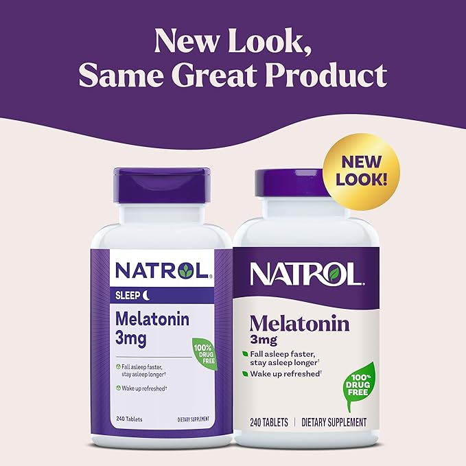 Natrol Melatonin 3 mg, Dietary Supplement for Restful Sleep, Sleep Supplements for Adults, 240 Melatonin Tablets, 240 Day Supply