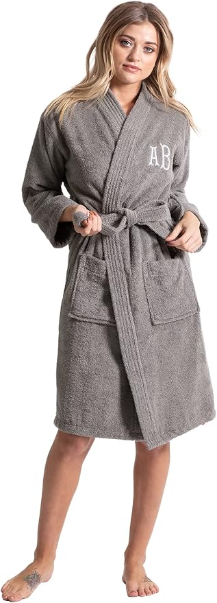Turkuoise Soft & Absorbent Towel Robe, 100% Cotton Turkish Terry Cloth Kimono Bathrobes for Women