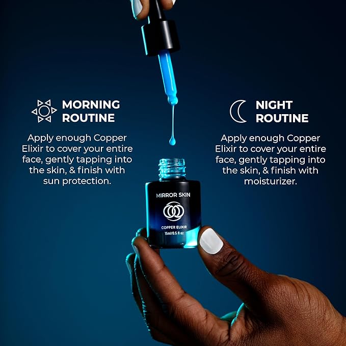 Copper Peptides Face Serum - Boost Collagen & Cell Renewal - Firm, Tone & Glow - Shea Butter, Witch Hazel & Apple Stem Cells - Facial Skin Care Products, Beauty & Self Care - (.5 fl oz)