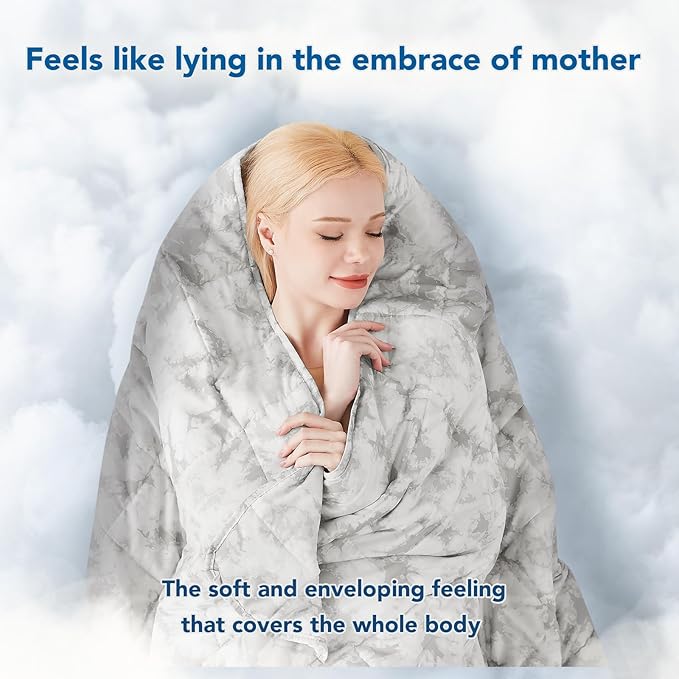 Topcee Weighted Blanket for Adults (20 lbs, 60" x 80") Queen Size Soft Cooling Heavy Blanket Sleeping, Apply to 190-210 lbs Body, Thick Breathable Blanket with Glass Bead, Easy Care