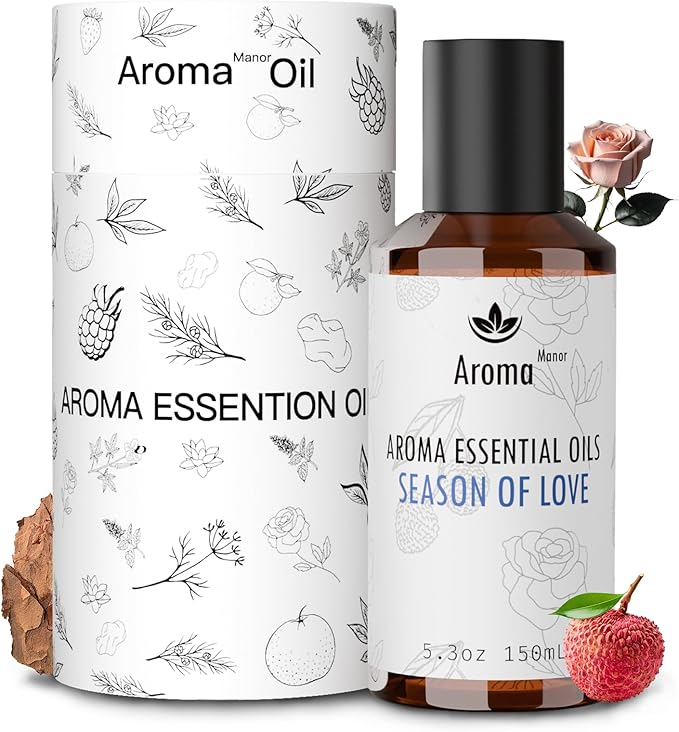 Hotel Fragrance Oil - Season of Love Essential Oils for Scent Diffuser - Rose, Orange, Lychee, Musk - Home Luxury Scents Aroma Fragrance for Home, Office