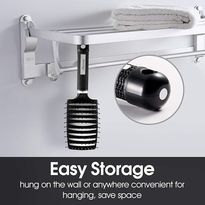 Hair Brush, Professional Curved Vented Brush for Faster Blow Drying for Women, Men, Paddle Detangling Brush for Wet Dry Curly Thick Straight Hair