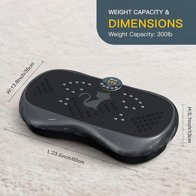 KRYLIX Vibration Plate Machine Exercise Platform for Whole Body Vibration Workout Weight Loss Lymphatic Drainage Fitness Platform Exercise Machine Vibrating Platform for Women Men