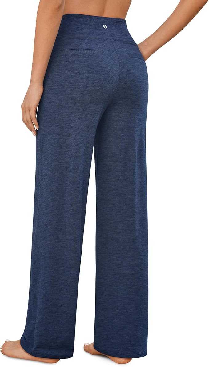 G4Free Yoga Pants Women Wide Leg Pants with Pockets High Waist Stretch Dress Casual Sweatpants Petite/Regular/Tall