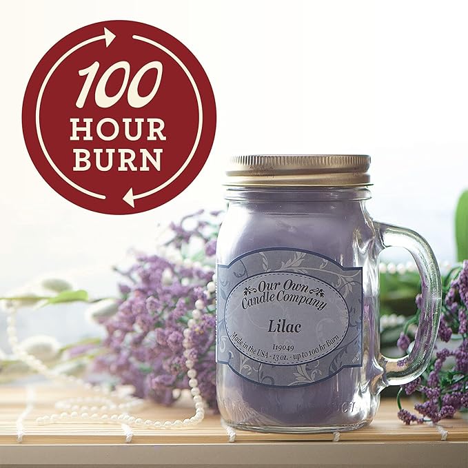 Our Own Candle Company, Gingerbread Vanilla Scented Mason Jar Candle, 100 Hour Burn Time, Made in The USA - 13 Ounces