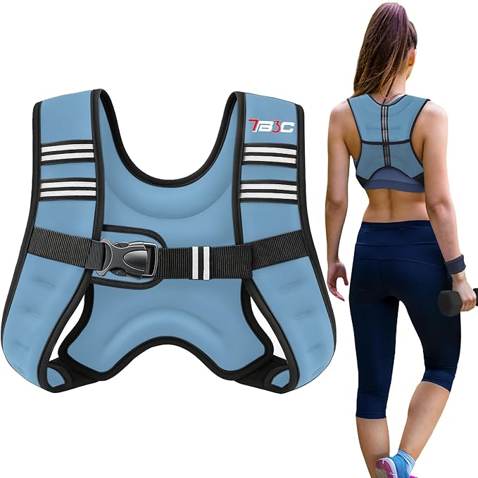Weighted Vest Woman - 6lb/8lb/12lb/16lb/20lb/25lb/30lb Womens Weight Vest for Walking, Strength Training Weight Vests for Men, Reflective Stripe Fitness Vest for Workout Running Jogging