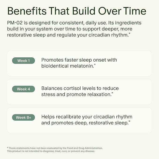 Seed PM-02 Sleep + Restore - Sleep Aid for Women & Men - Non-Habit Forming Bioidentical Melatonin & Ashwagandha - Vegan & Shelf-Stable - 30 Capsules (30-Day Supply)