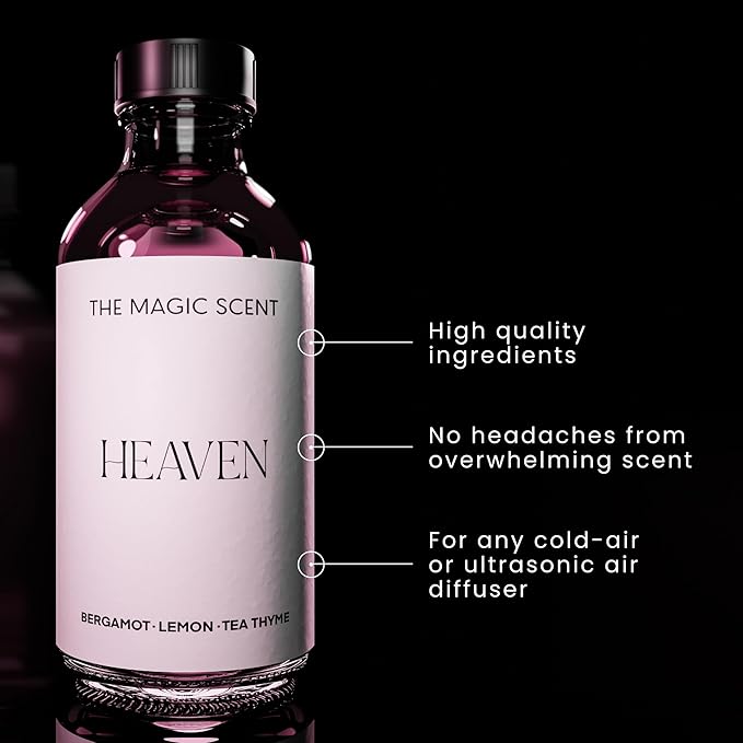 The Magic Scent Heaven Diffuser Oil Scent - Cold-Air & Ultrasonic Fragrance Oil for Diffuser Inspired by The Aria Hotel, Las Vegas - Essential Oils for Diffusers Aromatherapy - 8.5 fl oz, 250 mL