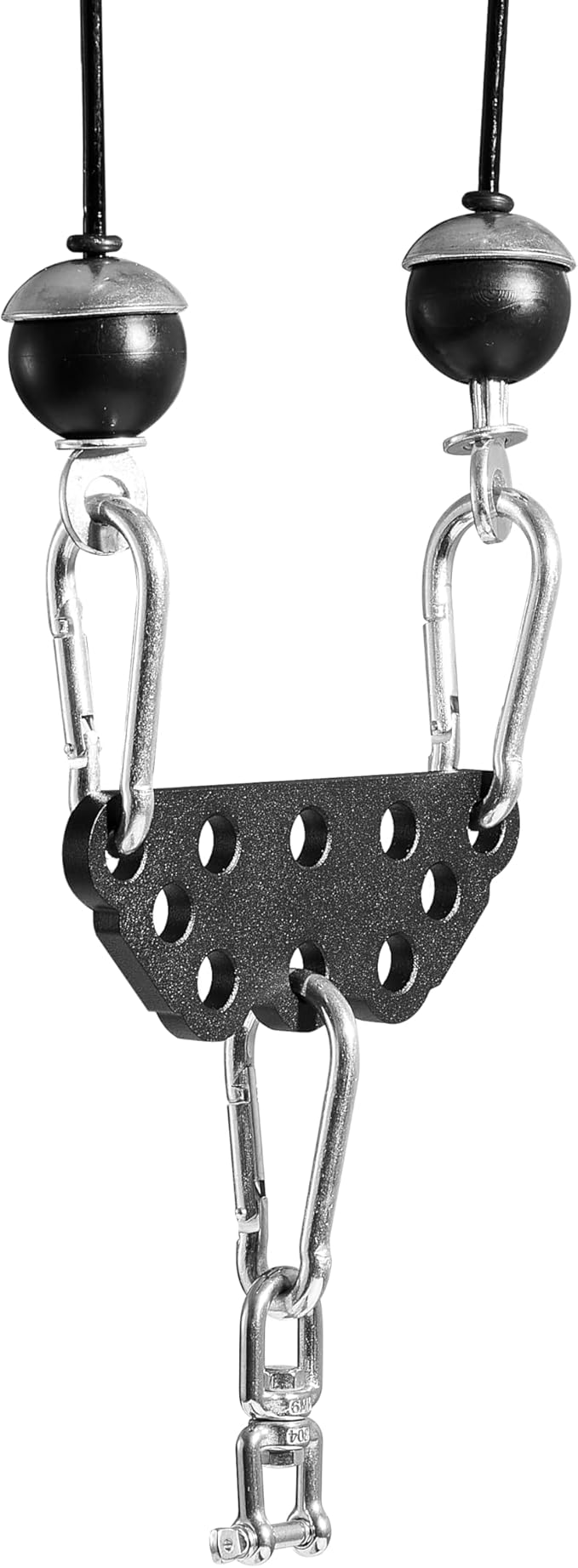 Multi-Grip LAT Pull Down Bar Hardened Powder-Coated Finish, 360° Rotating Stainless Steel Adapter, Neutral & Wide Grip Spreader Bar for Pulley System Gym & Cable Machines