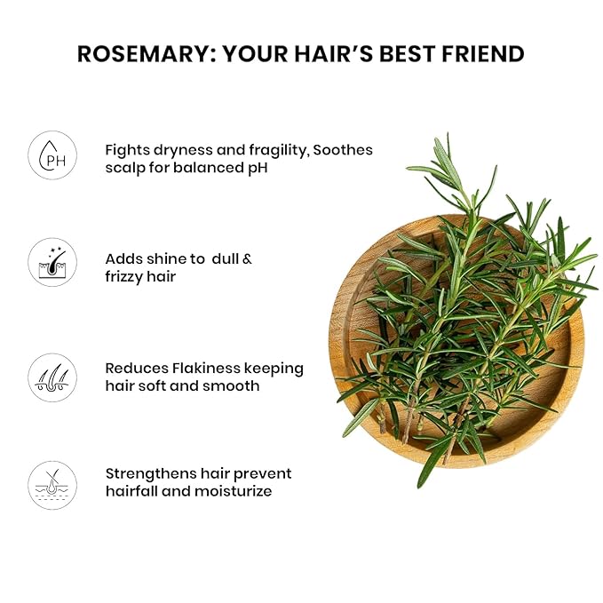 THRIVECO Anveya Rosemary Water Hair Spray | Natural Rose mary Extract, Rice Water & Hyaluronic Acid | Rosemary Water Spray for Hair Growth, Control & Hair Care | Hair Spume to Shine & nourish |100ml
