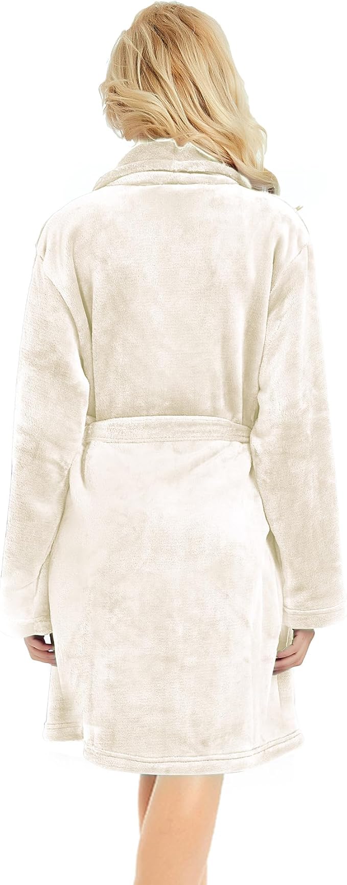 U2SKIIN Women Fleece Robe, Short Cozy Plush Robes for Womens Soft Shawl Collar Warm Spa Bathrobe