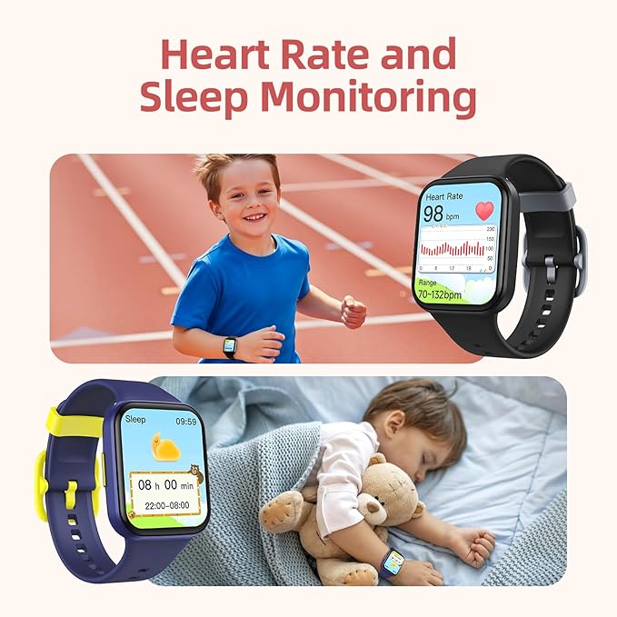 Parsonver Kids Smart Watch with Parent-Child Task & Reward System, Fun Fitness Tracker with 20 Sports Modes, Heart Rate & Sleep Monitor, IP68 Waterproof, Great Birthday Gift for Boys Girls 5-16, Black