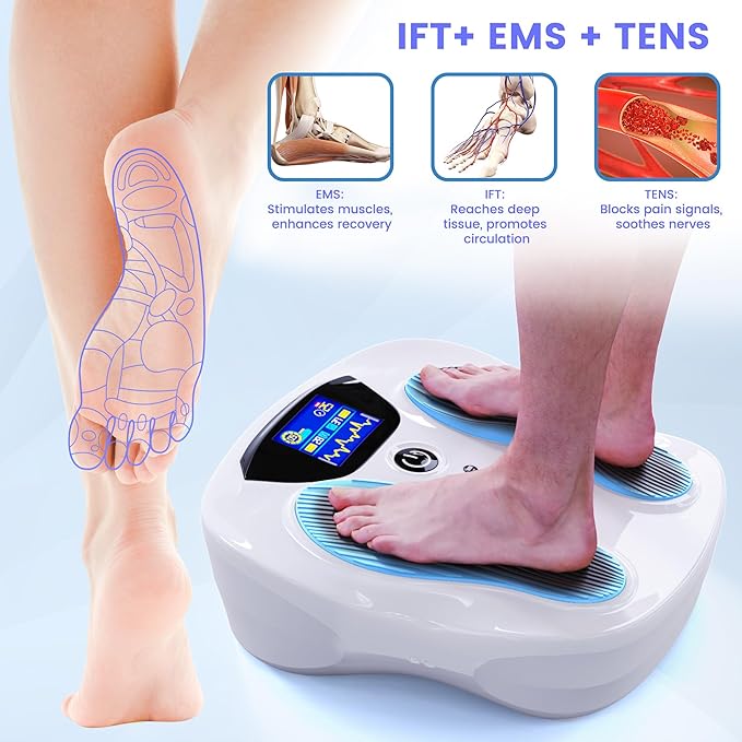 Creliver Foot Nerve Stimulator Pro+, EMS Foot Massager for Neuropathy Pain Relief for Feet, Leg Massager forCirculation, TENS Unit Muscle Stimulator, Gifts for Women Men