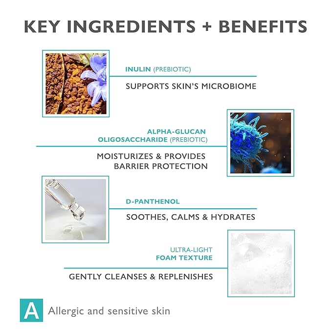 Pharmaceris Soothing Cleansing Foam, Face & Eye Cleanser, Face Wash Gently Removes Makeup & SPF, Helps Hydrate & Strengthen Sensitive Skin, Ultra-Gentle Hypoallergenic, PURI-SENSILIUM, 5.07 fl oz