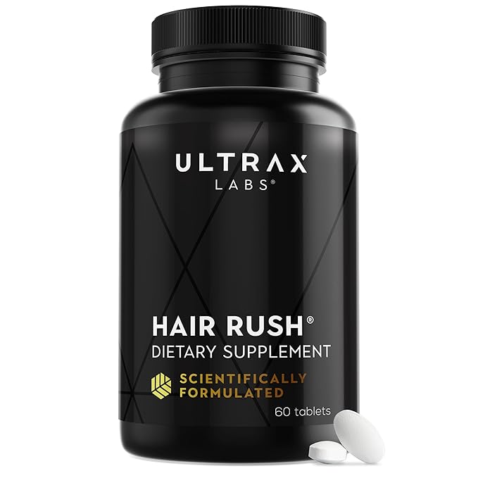 Hair Rush | Maxx Hair Growth & Anti Hair Loss Nutrient Solubilized Keratin Vitamin Supplement, 60 Tablets.