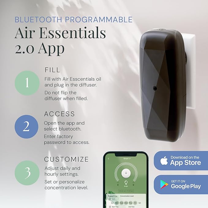 The Diamond Smart Scent Air Machine for Home, Bluetooth App-Controlled, Covers up to 500 sq. ft, 100mL Waterless Fragrance Oil Diffuser with Cold Air Aromatherapy, Black
