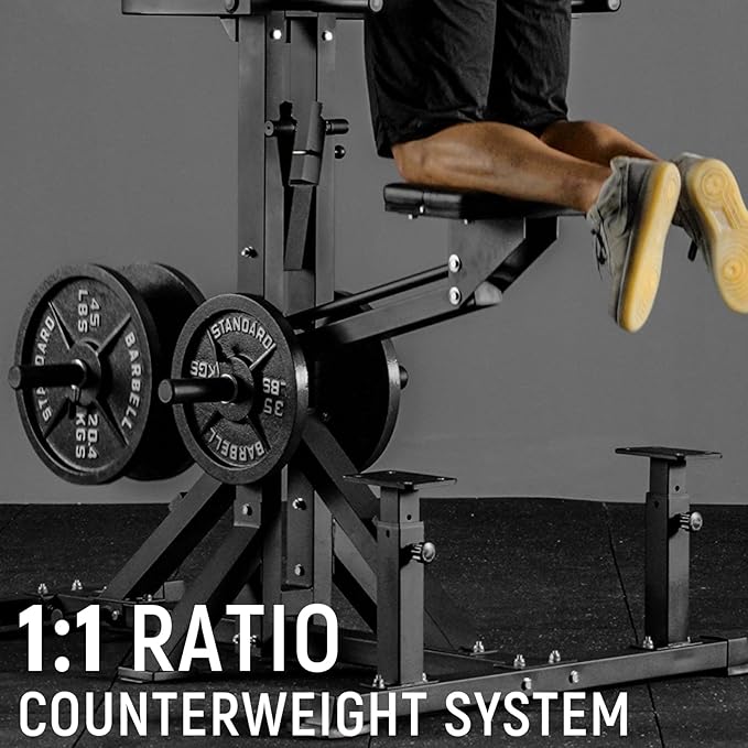 Assisted Pull Up Machine, GMWD 600LBS Leverage Assisted Chin and Dip Machine, 4 in 1 Plate Loaded Gym Equipment, Pull Up Machine with 1:1 Counterweight System & Band Peg for Home Gym